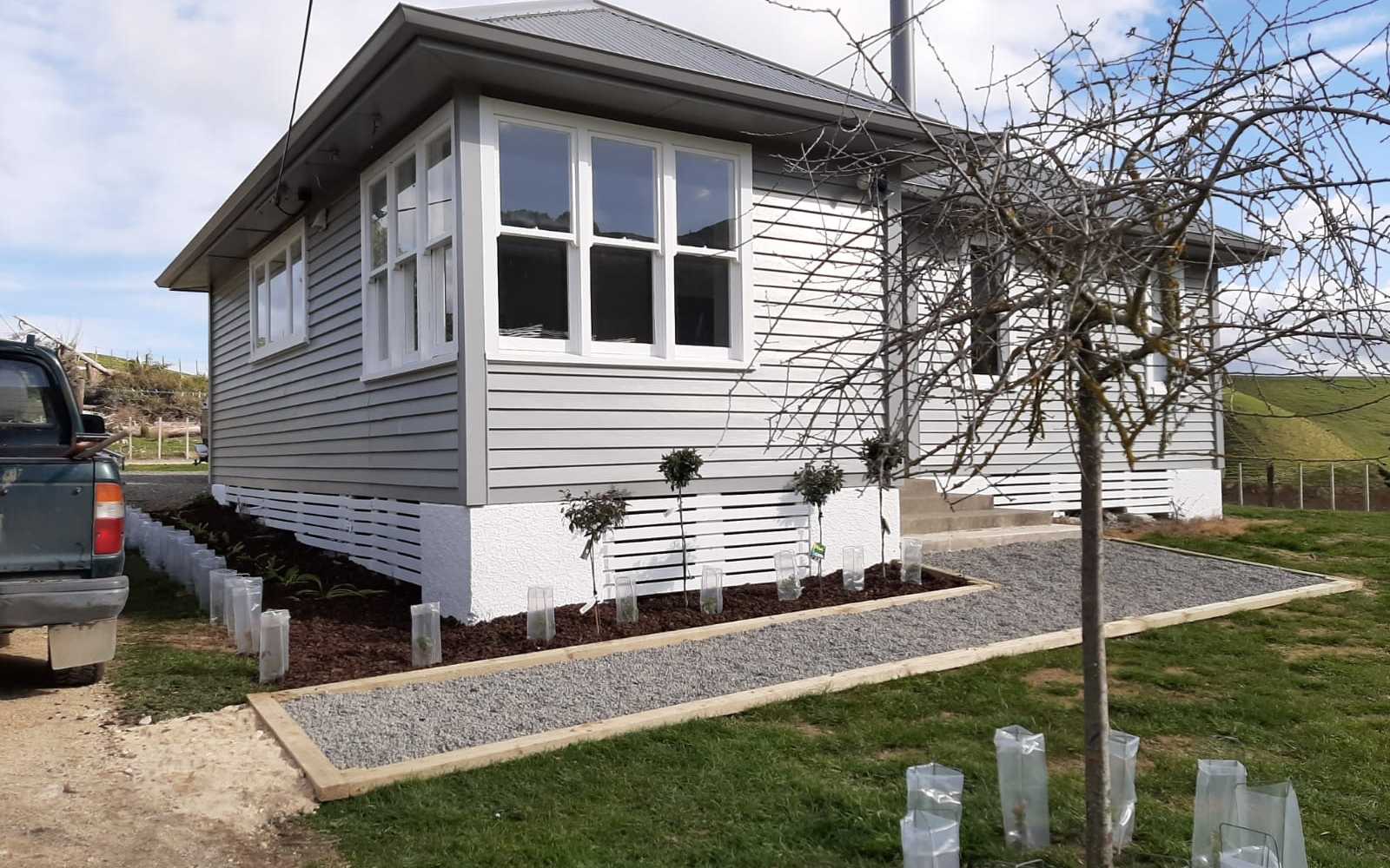 Path to newly renovated house